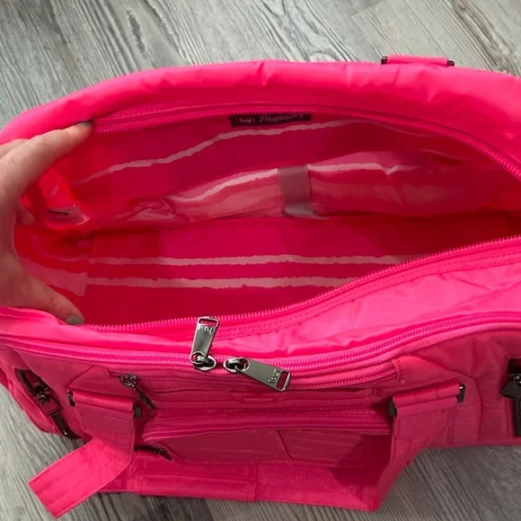 lug Pink Travel Duffel Bag with Quilted Front - Picture 8 of 9